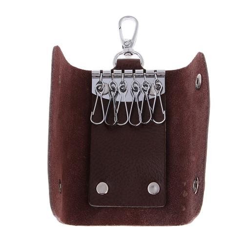 Porte Clé Trousseau Pochette Clé Support Poche Clé Crochet Principal Marron