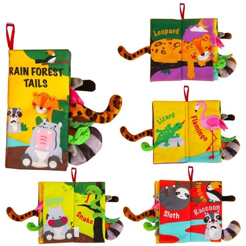 Livres En Tissu Doux Pour Bébés, Jouets D'activité Et De Développement, Animaux Livre D'éveil Jouet Sensoriel Cadeaux