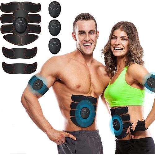 Appareil Electrostimulation, Ceinture Abdominal, Kit Stimulateur Musculaire Bras + Cuisses + Jambes, Massage Muscles(Usb)