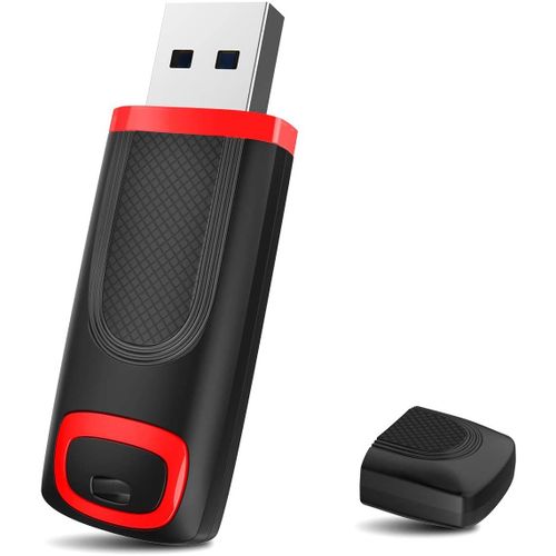 Clef USB 64Go 3.0 USB Flash Drive Stockage Mémoire Stick Compatible pour Ordinateur, Console de Jeux, PC (Rouge)
