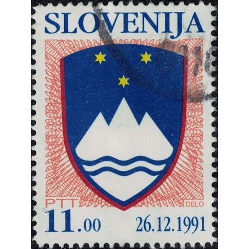 Slovénie 1991 Oblitéré Used Coat Of Armes Blason National 11 Tolar Y&t Si 5 Su