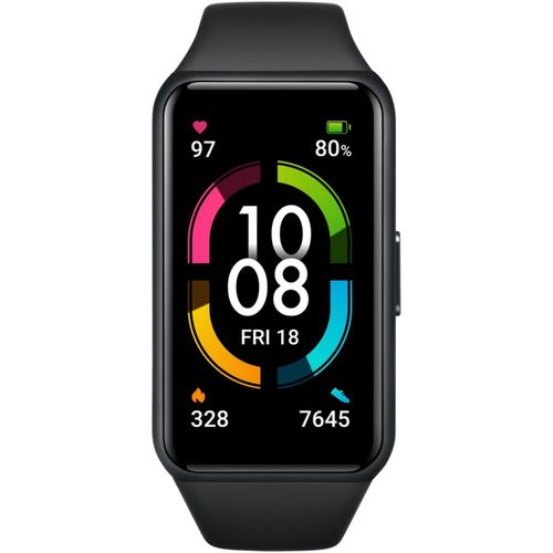Honor Band 6 - Tracker D'activités Avec Bracelet - Silicone - Noir Météorite - Affichage 1.47" - 128 Mo - Bluetooth - 18 G