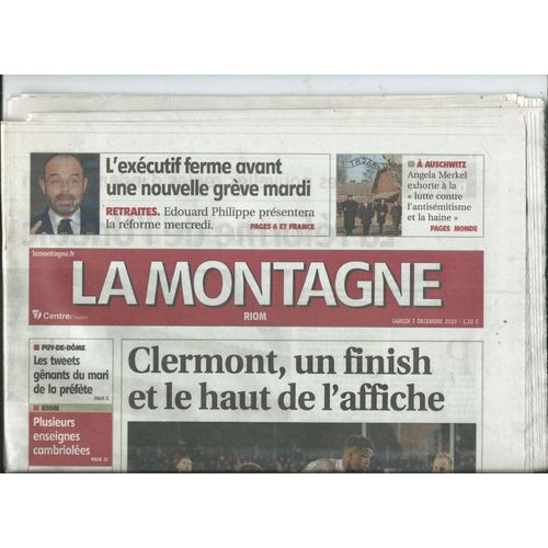 Journal La Montagne Centre France Riom 07/12/2019 Affaire Kulik,  Jean Giono, Izïa