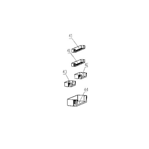 Balconnet gauche 255x125x70 mm (repère 43) Réfrigérateur congélateur (149C78 ESSENTIEL B)