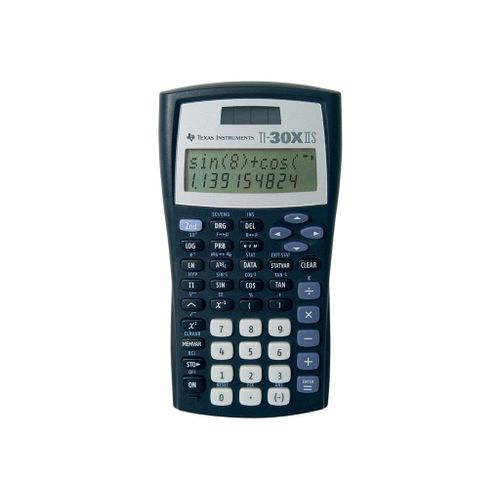 Texas Instruments TI-30X IIS - Calculatrice scientifique - 10 chiffres + 2 exposants - panneau solaire, pile