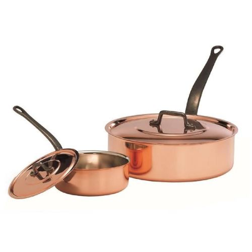 Baumalu Sauteuse + Couvercle Cuivre - 24 Cm