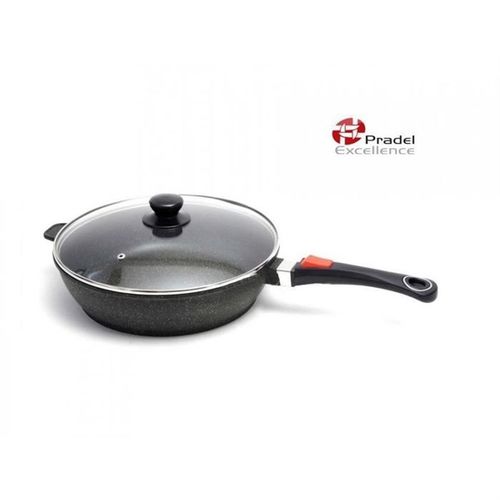 Pradel Excellence Sauteuse Façon Pierre - Ø 24 Cm - Noir - Tous Feux Dont Induction