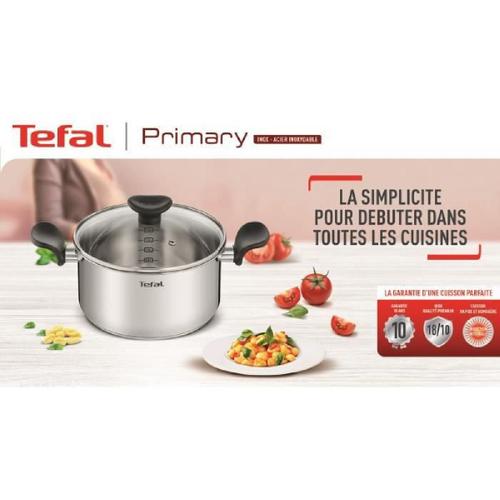 Tefal E3082904 Primary Casserole Inox 18 Cm / 2.1 L / Compatible Induction