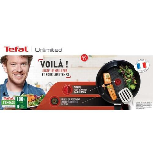 Faitout Unlimited 24 Cm (5l) Induction Revêtement Antiadhésif Anti-Rayures + Couvercle B5544602 Tefal - Le Faitout