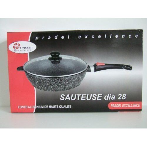 Sauteuse 28 Cm Pradel + Poignee Amovible + Couvercle