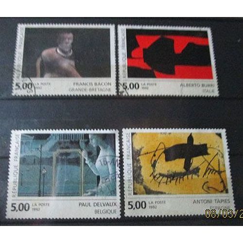 1992. Série Complète F2779;F2780;F2781;F2782: Série Européenne D'art Contemporain