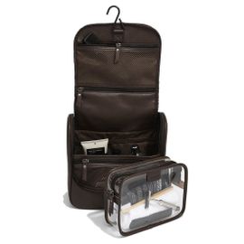 Stackers Uk. Trousse De Toilette. À Suspendre, Simili Cuir. Marron Brun, Uni.