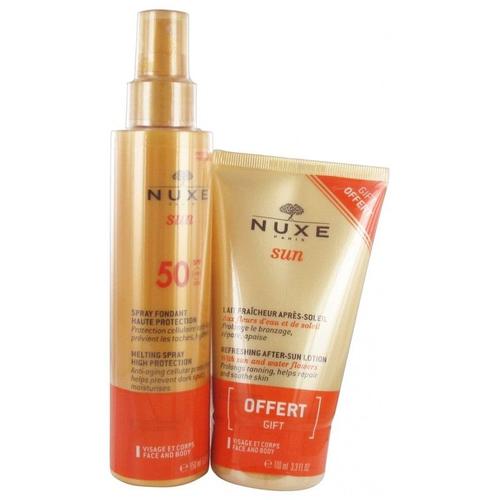 Nuxe Sun Spray Fondante Rostro Y Cuerpo Spf50 150ml + After Sun 100ml 