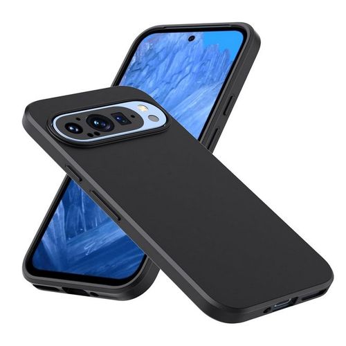 Coque Pour Google Pixel 9 Et 9 Pro 5g - Housse Etui Silicone Gel Fine + Verre Trempe - Noir