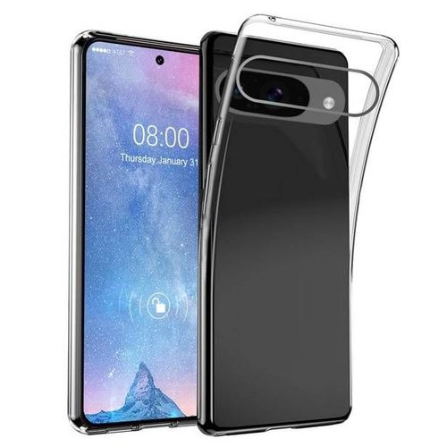 Coque Pour Google Pixel 9 Et 9 Pro 5g - Housse Etui Silicone Gel Fine + Verre Trempe - Transparent Tpu