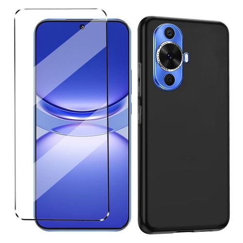 Coque Pour Huawei Nova 12s - Housse Etui Silicone Gel Fine + Film Ecran - Noir