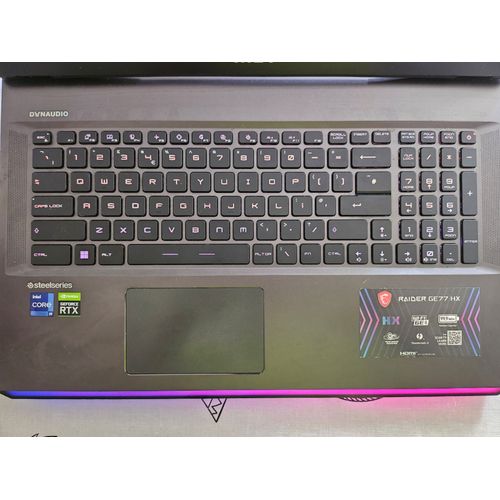 MSI GE77hx 17" Intel Core i9 - Ram 32 Go - DD 2 To
