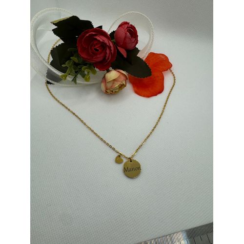 Collier Personnalisé Acier Inoxydable, Bijou Personnalisé Femme, Bijou Marraine, Cadeau Naissance, Fête Des Mères