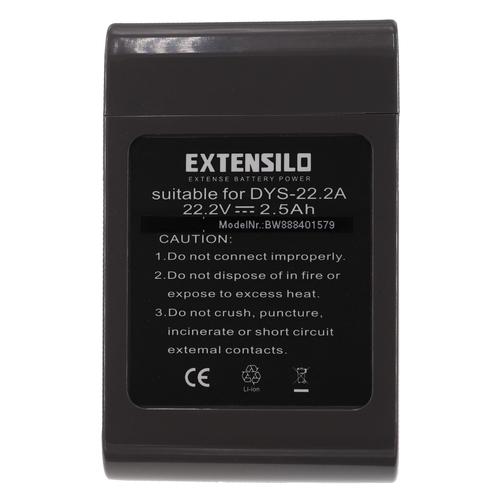 EXTENSILO Batterie compatible avec Dyson DC45 Animalpro, DC56, DC57 aspirateur, robot électroménager - Type A (2500mAh, 22,2V, Li-ion)