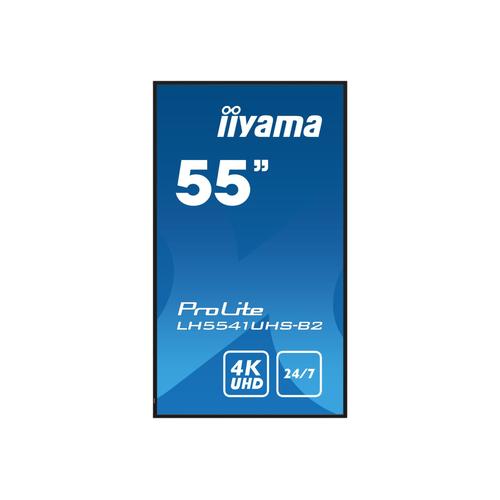 iiyama ProLite LH5541UHS-B2 - Classe de diagonale 55" (54.6" visualisable) écran LCD rétro-éclairé par LED - signalisation numérique - 4K UHD (2160p) 3840 x 2160 - noir, brillant