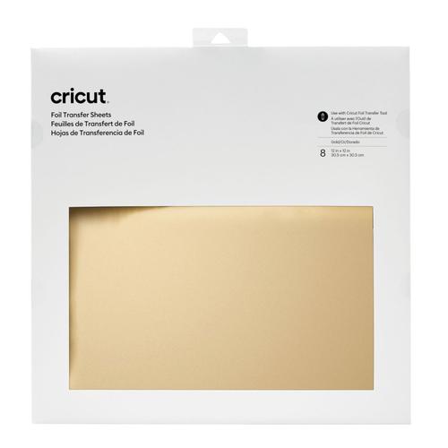 Cricut : 8 Feuilles Transfert De Foil Doré Et Blanc 30,5cm