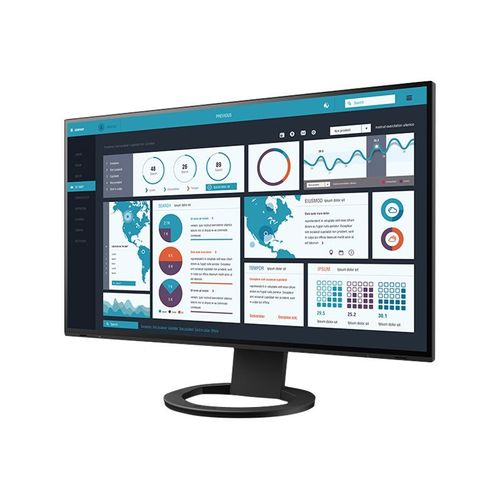EIZO FlexScan EV2795-BK - Avec FlexStand - écran LED - 27" - 2560 x 1440 - IPS - 350 cd/m² - 1000:1 - 5 ms - HDMI, DisplayPort, USB-C - haut-parleurs - noir