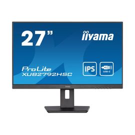 iiyama ProLite XUB2792HSC-B5 - Écran LED - 27" - 1920 x 1080 Full HD (1080p) @ 75 Hz - IPS - 250 cd/m² - 1000:1 - 4 ms - HDMI, DisplayPort, USB-C - haut-parleurs - noir, mat