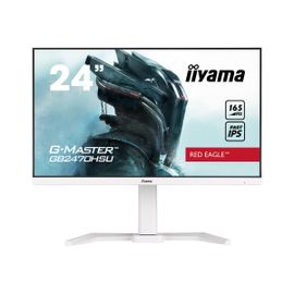 iiyama G-MASTER Red Eagle GB2470HSU-W5 - Écran LED - 24" - 1920 x 1080 Full HD (1080p) @ 165 Hz - Fast IPS - 250 cd/m² - 1100:1 - 0.8 ms - HDMI, DisplayPort - haut-parleurs - blanc mat
