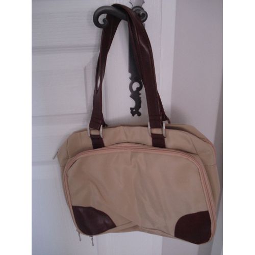 Sac À Main Beige, Multi Rangements Neuf