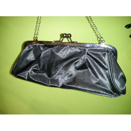 Pochette . Satin Noir