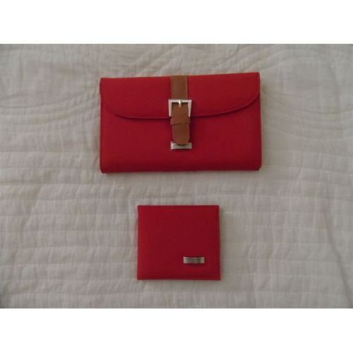 Portefeuille + Porte-Cartes Polyester Rouge Paquetage