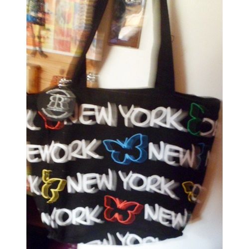 Sac À Main Robin Ruth Toile Noir
