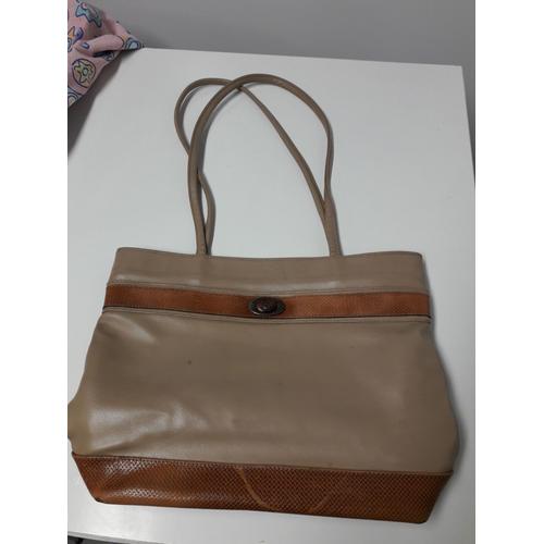 Sac À Bandoulière Texier Cuir Beige