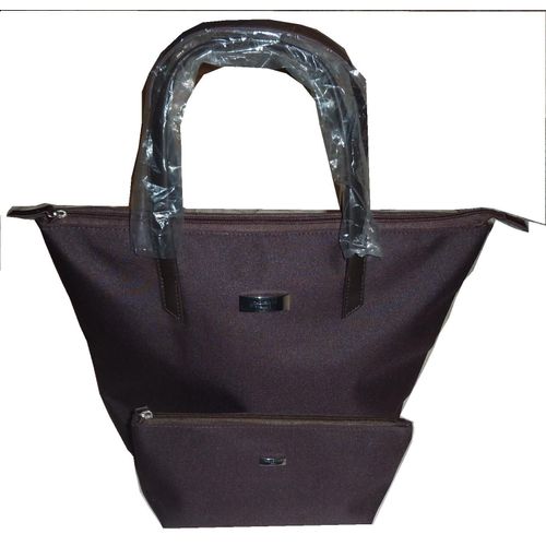 Sac À Main Paquetage Marron Et Pochette Assortie