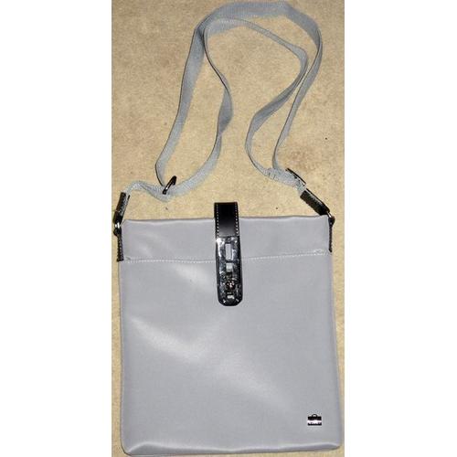 Sac À Bandoulière La Bagagerie Gris Nylon Doublé