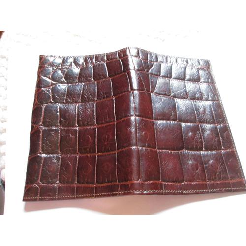 Portefeuille Hermès Standart Crocodile Marron