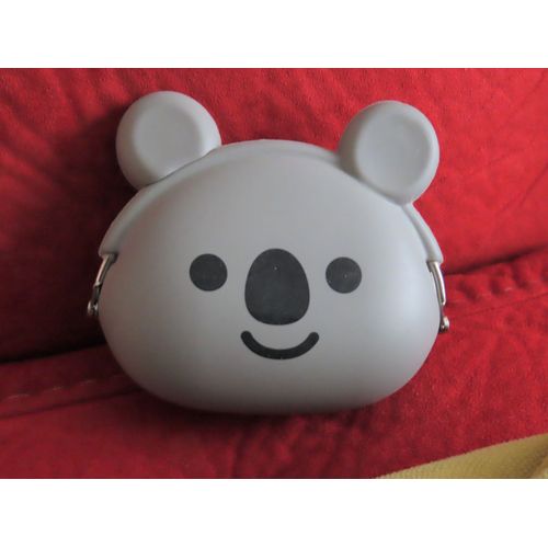 Porte Monnaie Zooparc Beauval Koala En Silicone Gris