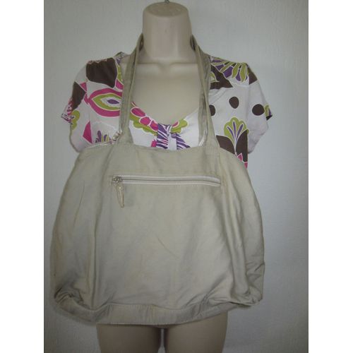 Sac À Main Beige En Coton