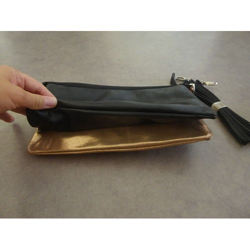Neuve Pochette Bicolore Noir/Dorée Moa