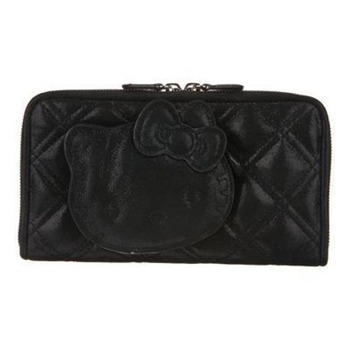 Portefeuille Matelassé Hello Kitty By Victoria Couture - Cuir - Noir