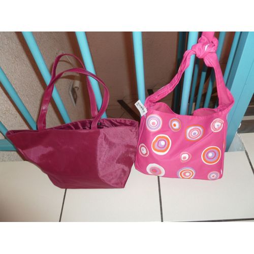 Lot De 2 Sacs Rose Neufs