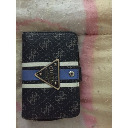 Portefeuille Guess Cuir Bleu