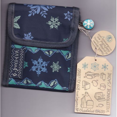 Pochette De Ceinture G. Ducoeur Porte Carte Porte Monnaie Tissu Bleu