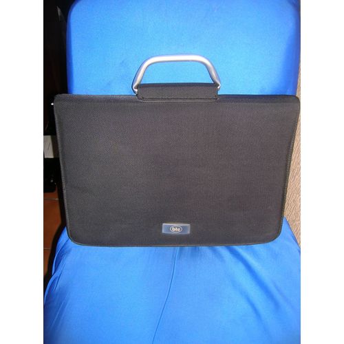 Sacoche Porte Documents Bte Toile Noir 38/26 Cm.