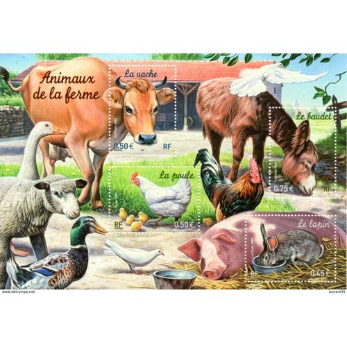 France.Bloc 69 De 2004.Animaux De La Ferme.Neuf