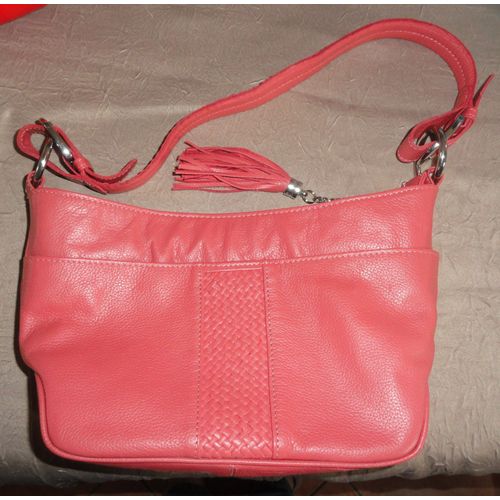 Sac À Main Hotter Orange Avec Petite Bandoulière Et Fermeture Éclair - Plusieurs Poches Dont 1 Pour Téléphone - 30x18x8.5cm