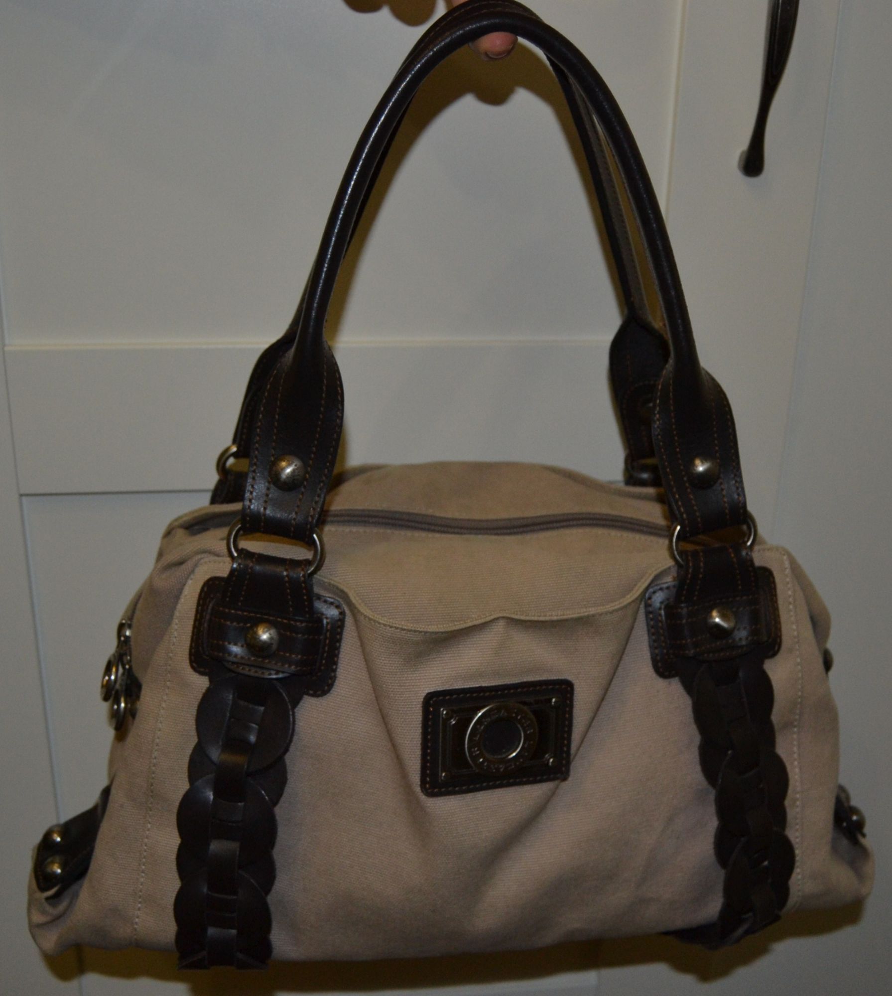 Sac À Main Lancaster Tissu Beige