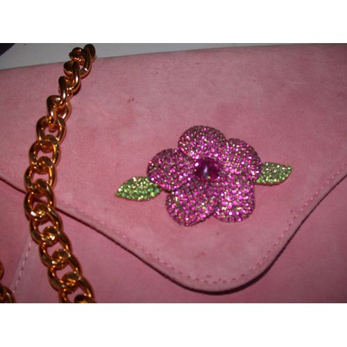Pochette Nubuck Rose