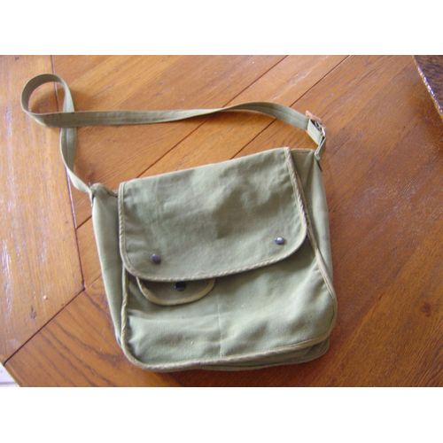 Cabas Besace Besace Tissu Vert