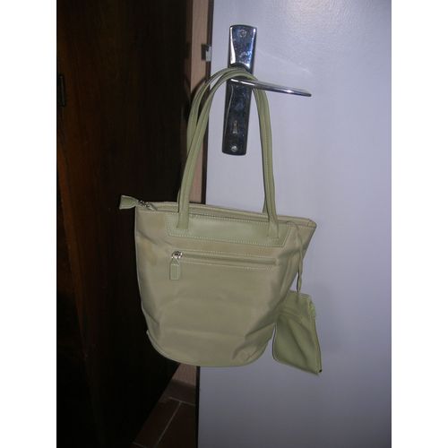 Sac À Main 24 X 28 + Pochette 14,5 X10 Cm David Jones Vert
